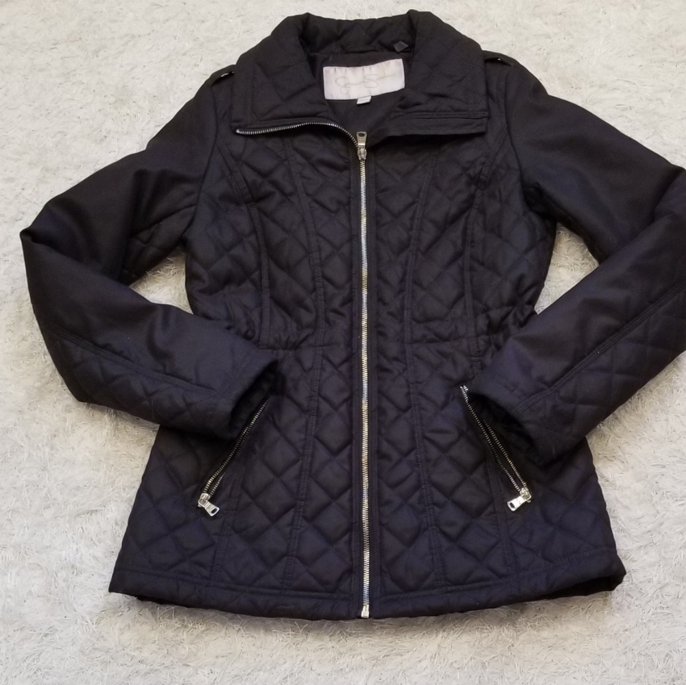 Black diamond quilted coat Jessica Simpson xs/p
